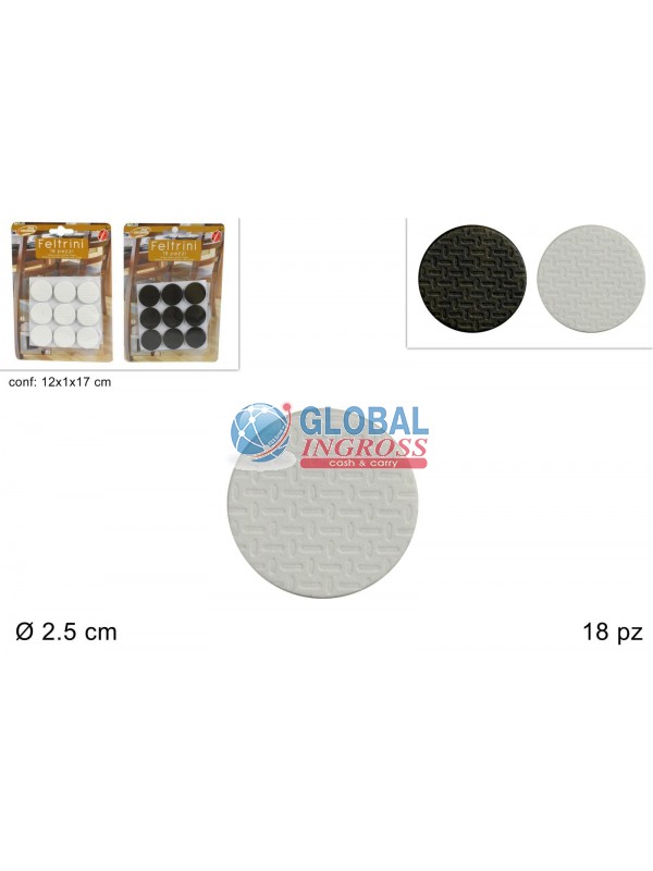 FELTRINI GOMMA MEDI 18pz