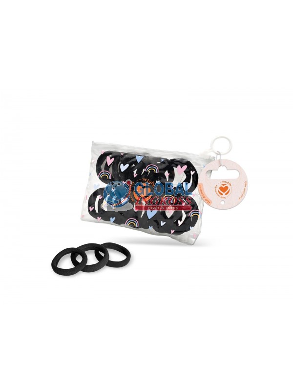 ELASTICI 20pz NERI IN BUSTINA C/ZIP