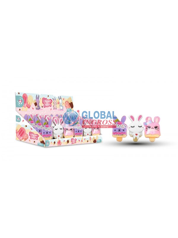 LIP GLOSS CONIGLIETTI ASS. VANIGLIA - FRAGOLA - MARSHMALLOW