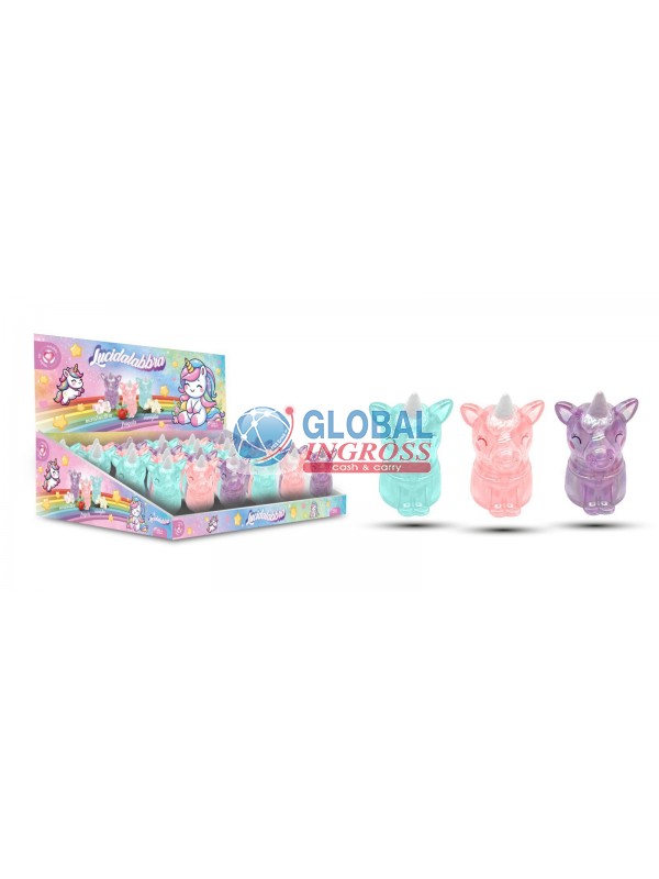 LIP GLOSS UNICORNO VANIGLIA - FRAGOLA - MARSHMALLOW
