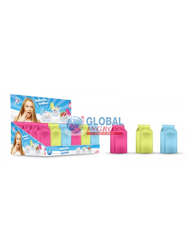 LIP BALM CONFEZIONE LATTE VANIGLIA - FRAGOLA - MARSHMALLOW