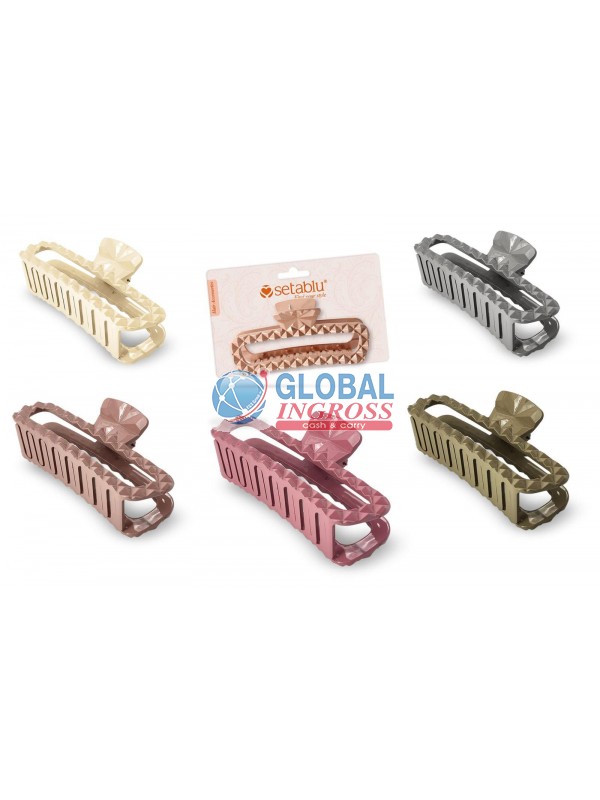 PINZA CAPELLI RETTANGOLARE 14cm COL.ASS.
