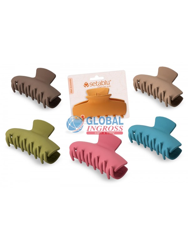 PINZA CAPELLI COLORATA 9cm COL.ASS.