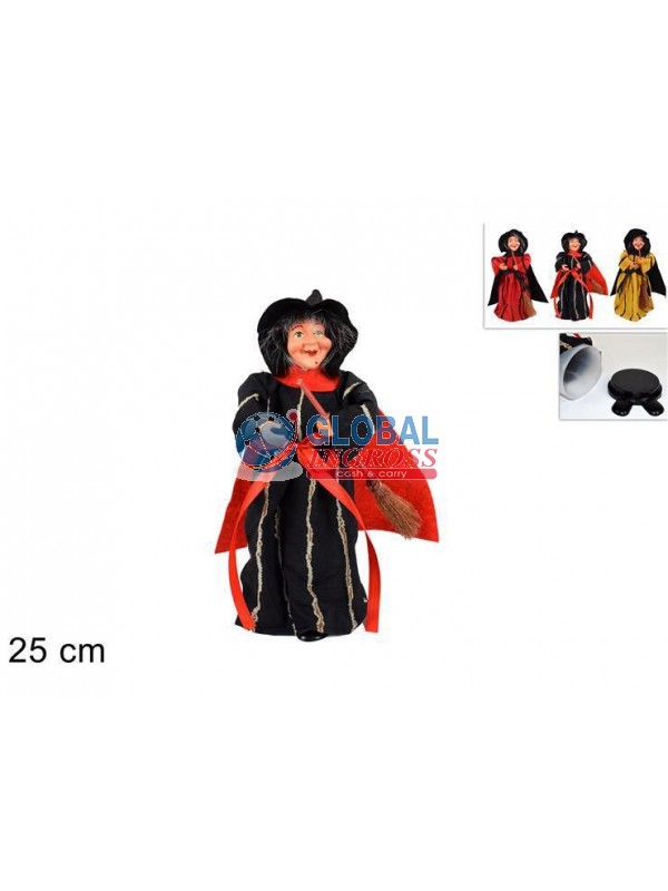 BEFANA 25cm TESSUTO RIGHE