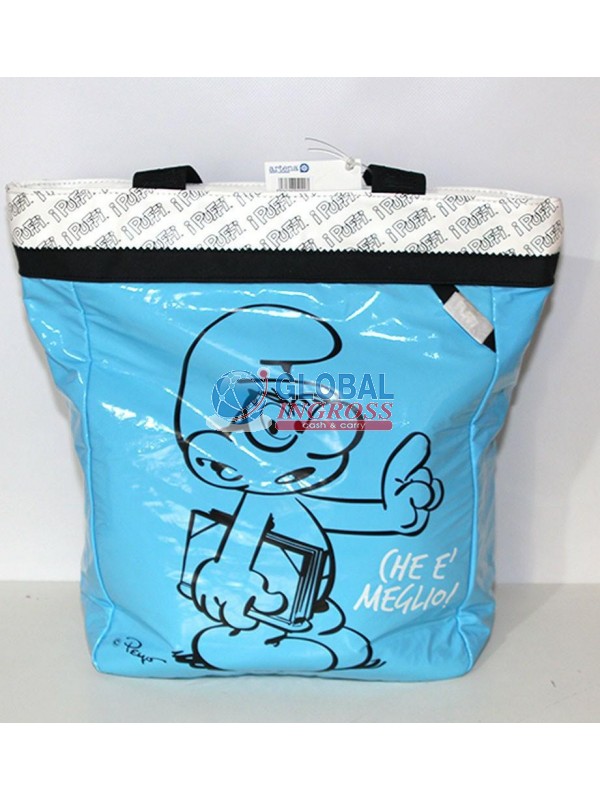 SHOPPER P/PC PUFFI BLU