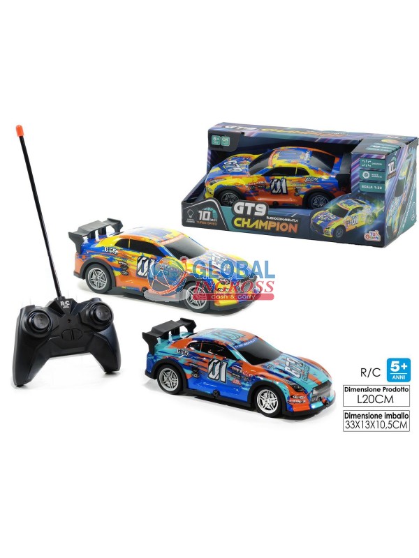 AUTO R/C CON LED 4 FUNZIONI