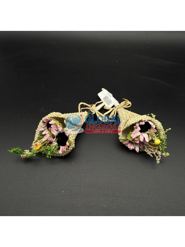 CONO CESTINO GIRASOLE ROSA 14014