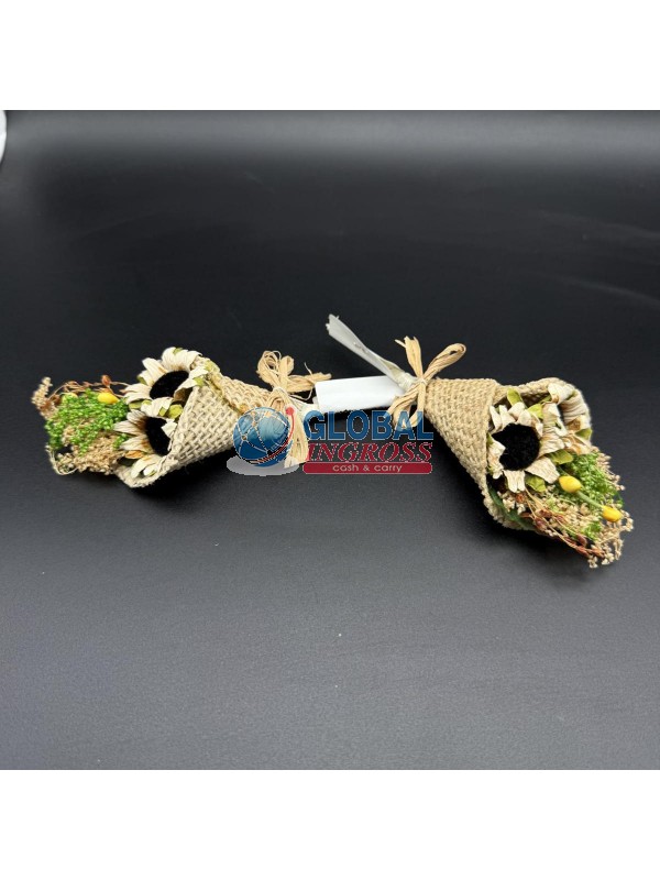 CONO CESTINO GIRASOLE BIANCO 14014