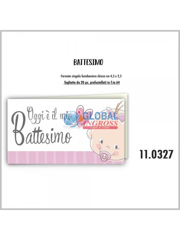 BOMBONIERA A4 BATTESIMOGIRL