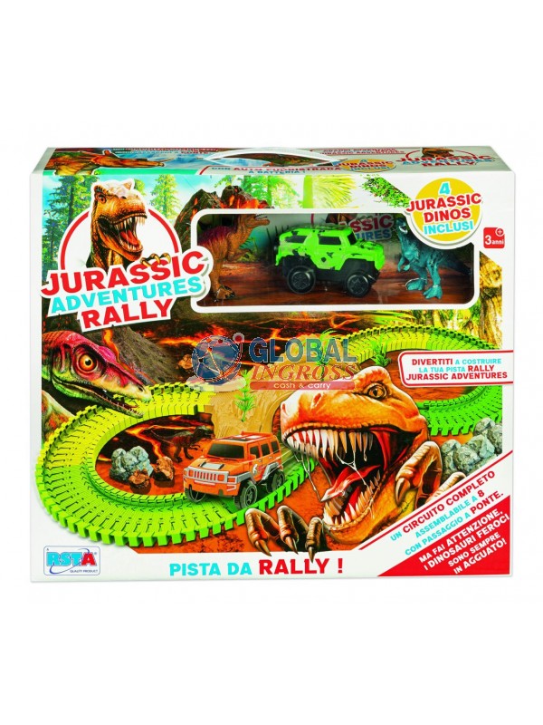 PISTA JURASSIC C/PICK UP E DINOSAURI