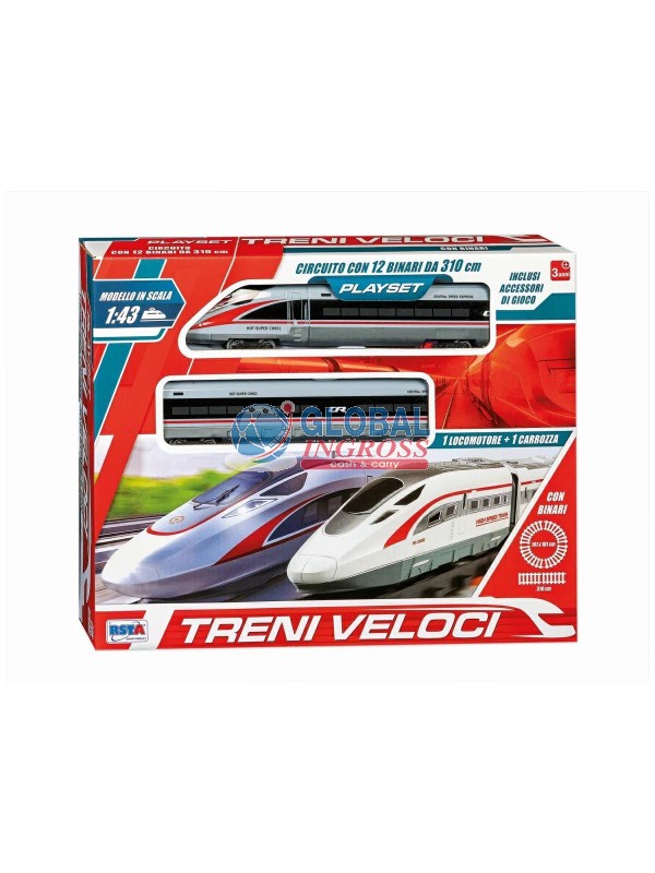 PISTA TRENI VELOCI A BATTERIA CIRCUITO 310cm