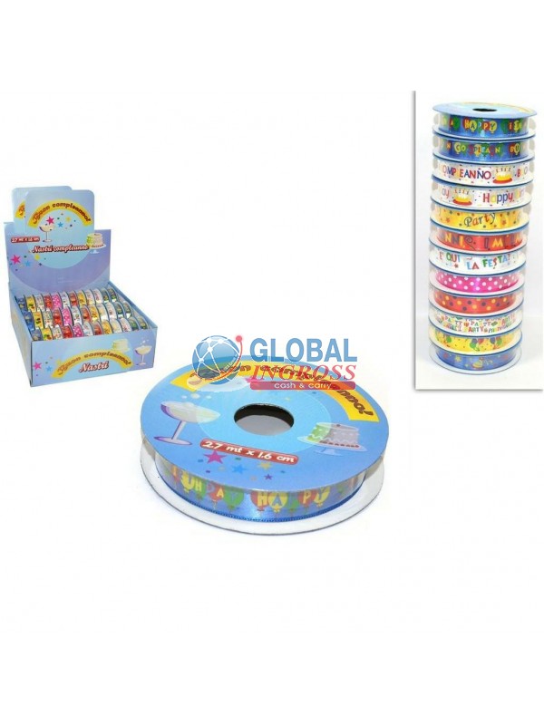 NASTRO COMPLEANNO cm1,6x2,7mt