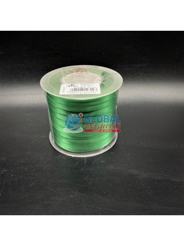 NASTRO RASO 6mm VERDE 1mt.