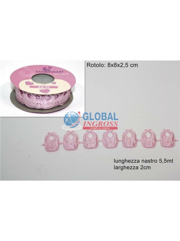 NASTRO BAVETTA ROSA