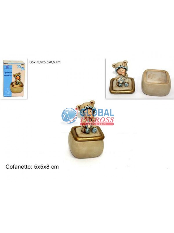 COFANETTO QUADRATO BEBE' CELESTE