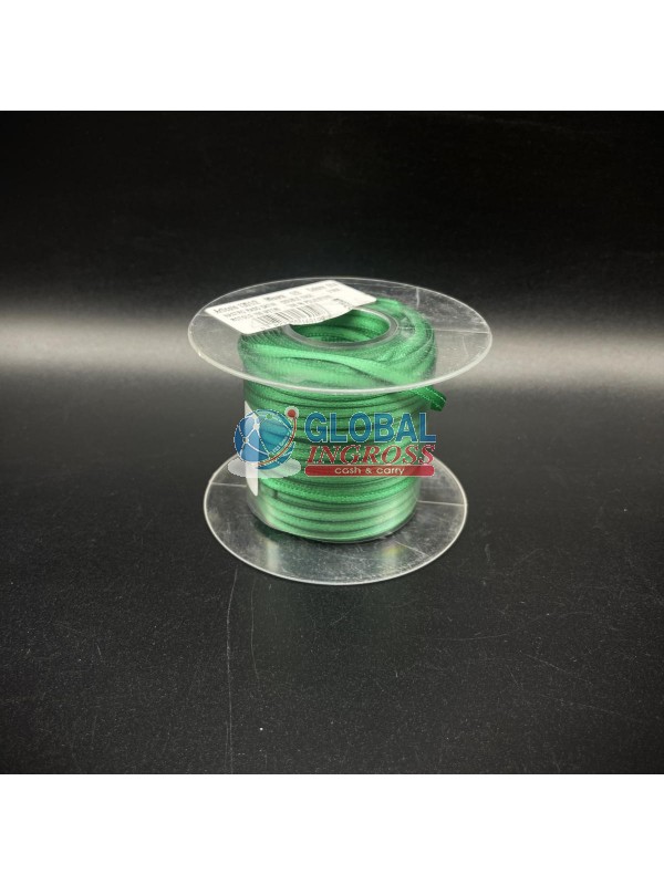 NASTRO RASO 3mm VERDE 1mt