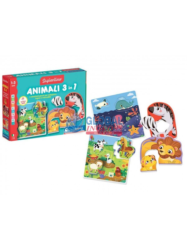 MONTESSORI - GLI ANIMALI 3in1
