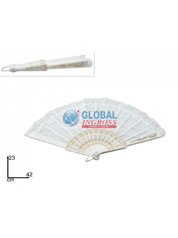 VENTAGLIO BIANCO MERLETTO