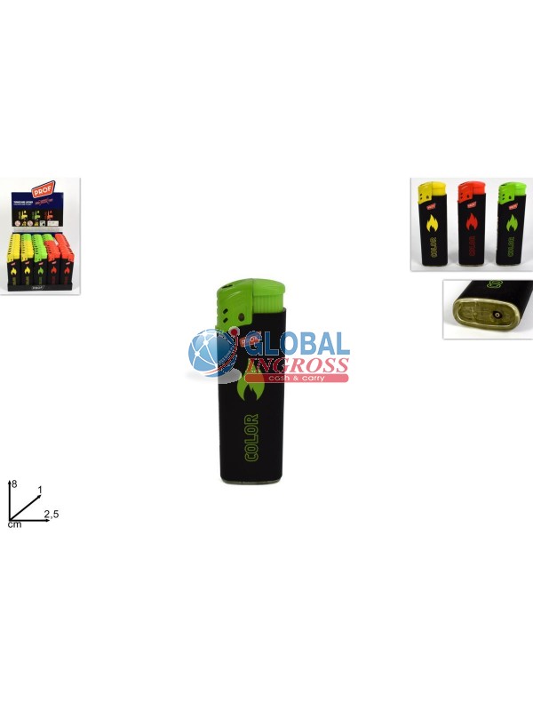 ACCENDINO ANTIVENTO C/FIAMMA COLORATA