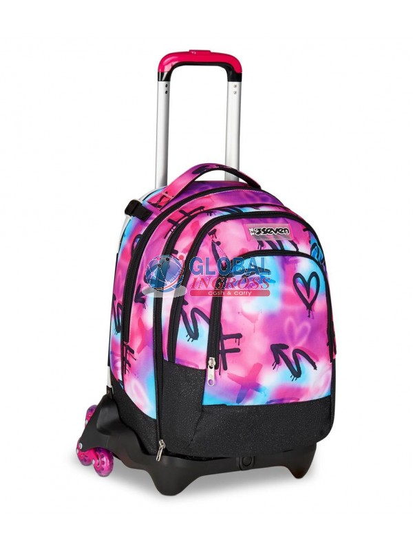 TROLLEY SEVEN JACK 3ruote SPRINT PAINT GIRL DETACH