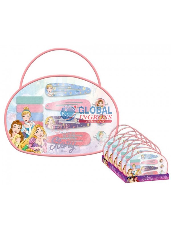 BORSETTA ACCESSORI CAPELLI PRINCESS 12pz