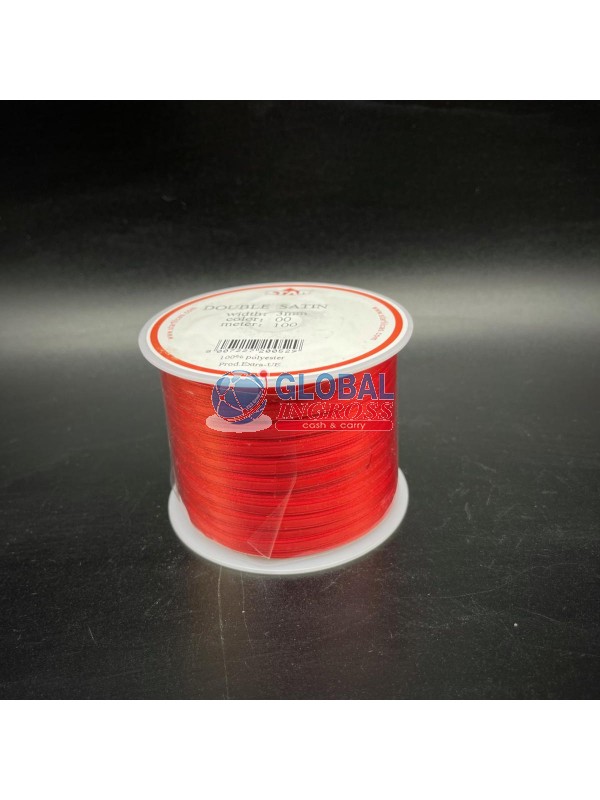 NASTRO RASO 3mm ROSSO new