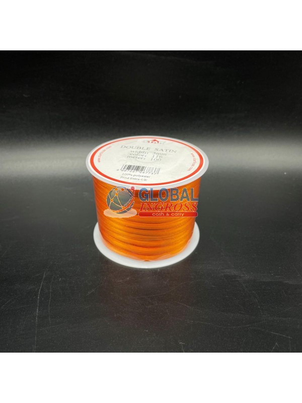 NASTRO RASO 3mm ARANCIO1mt