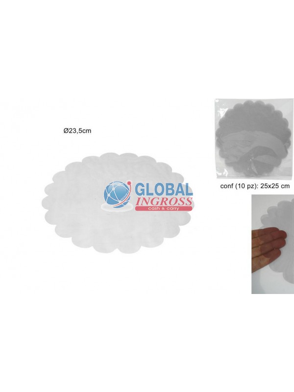 VELETTI TULLE ARGENTO 10pz
