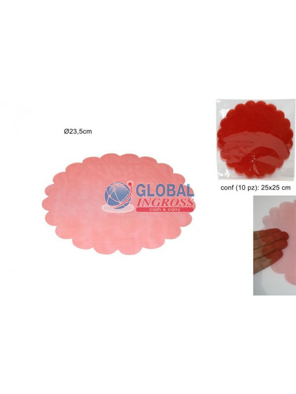 VELETTI TULLE ROSSO 10pz
