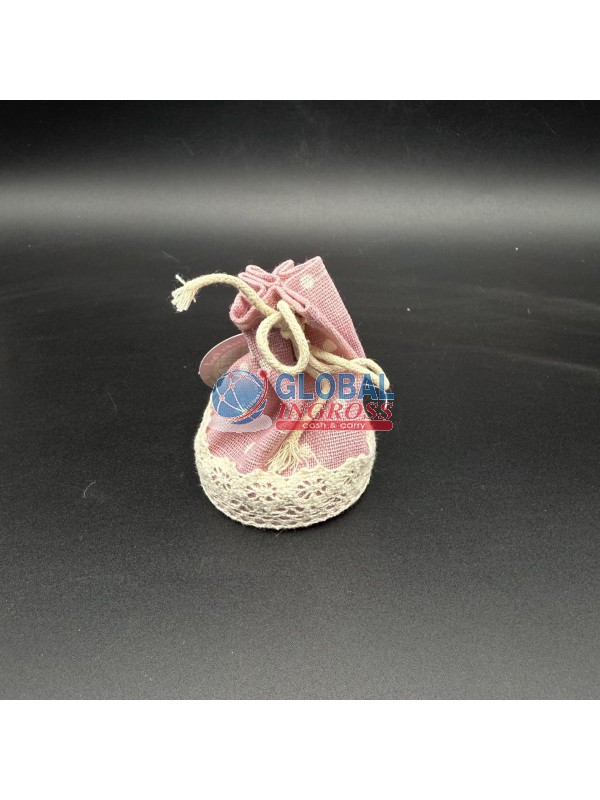 SACCHETTO JUTA/MERLETTOROSA