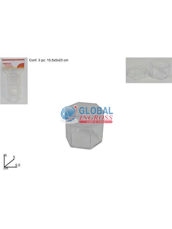 SCATOLE PL. 3pz TRASP. 5cm