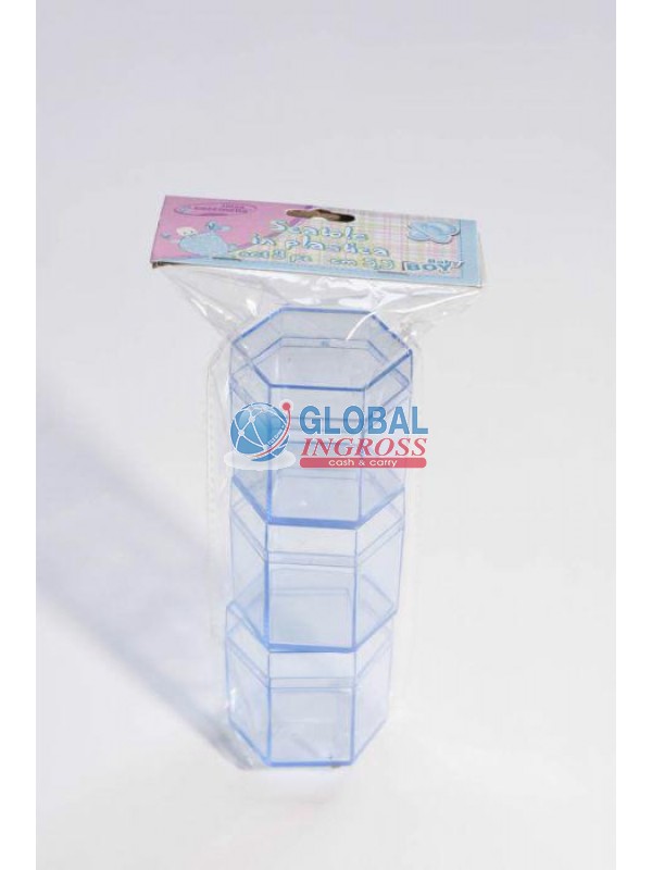 SCATOLE PL. 3pz CELESTE5cm