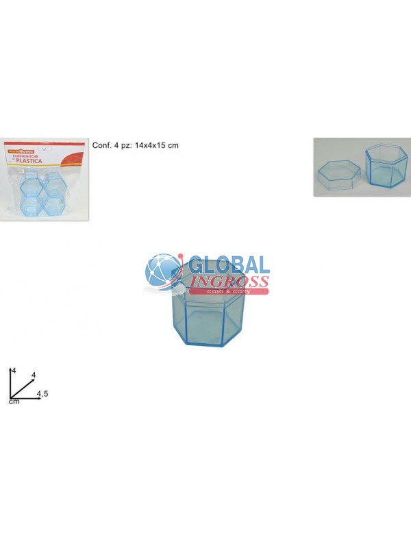 SCATOLE PL. 4pz CELESTE4cm