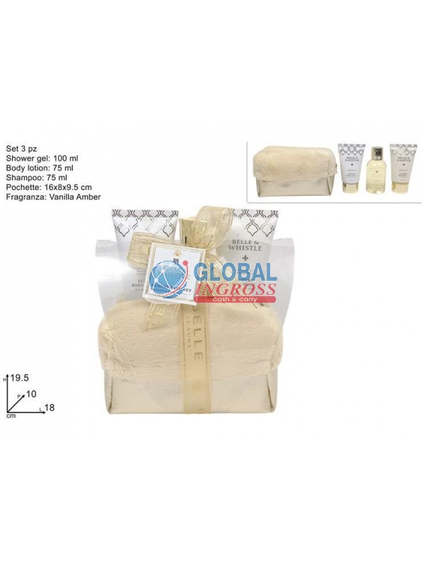 SET DA BAGNO 3pz LINEA CORPO ORO