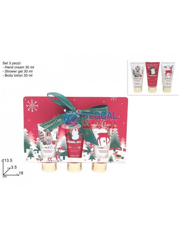 SET LINEA CORPO NATALE 3pz