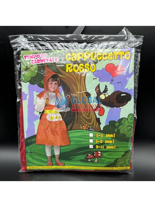 VESTITO CAPPUCCETTO ROSSO