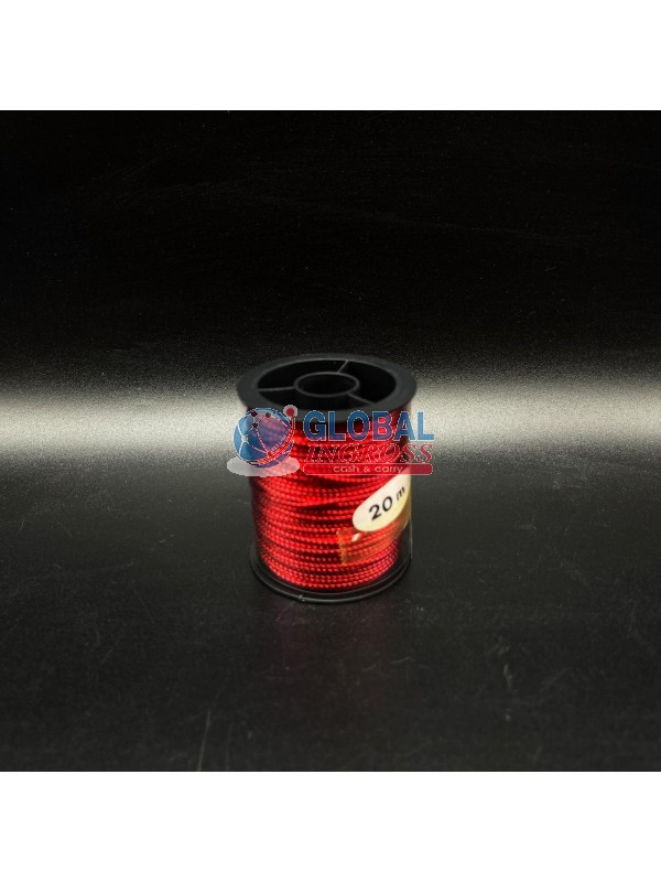 CORDONCINO ROSSO 20mt ROCCHETTO TUBOLARE