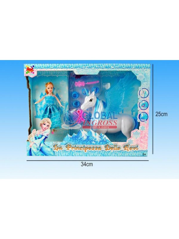 SET CAVALLO ALATO C/PRINCIPESSA