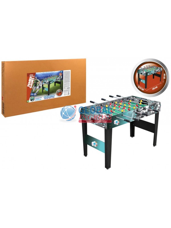 CALCETTO BALILLA ASTE TELESCOPICHE 119x61x80