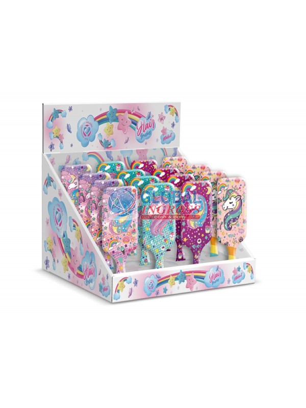 SPAZZOLA CAPELLI UNICORNO RETTANGOLARE