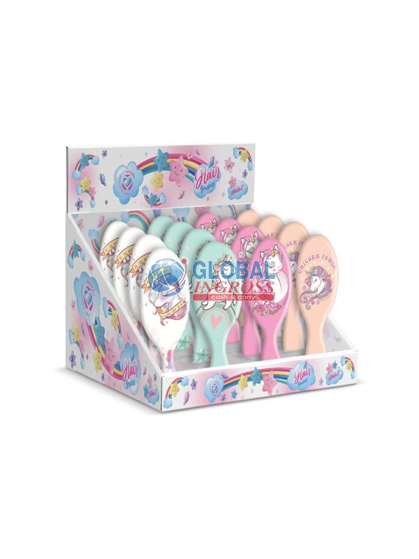 SPAZZOLA CAPELLI UNICORNO OVALE