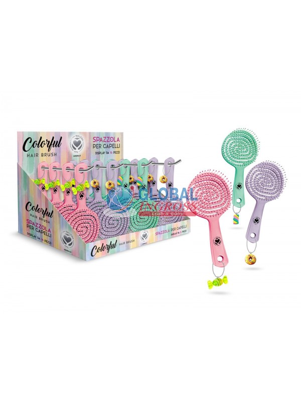 SPAZZOLA LABIRINTO OVALE COL.ASS.