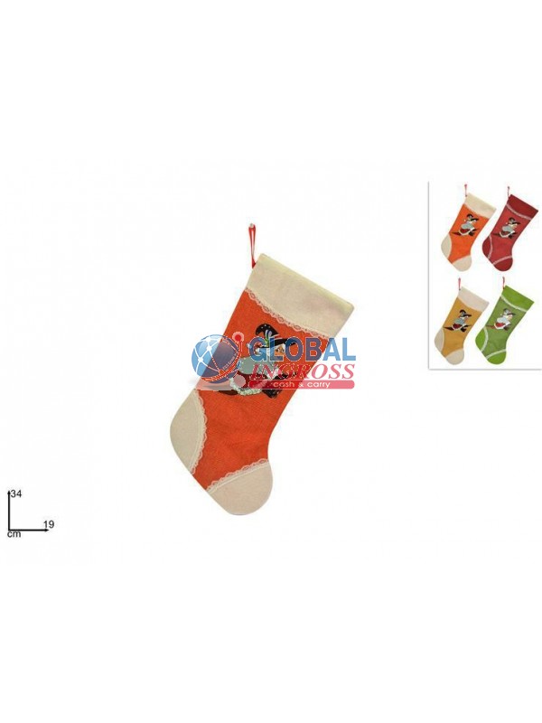 CALZA BEFANA JUTA 4 COLORI