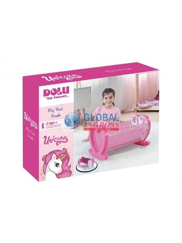 CULLA PER BAMBOLA UNICORNO 35x57x38