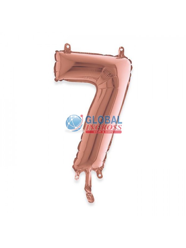 MYLAR NUMERO MEDIO ROSEGOLD 7 36cm