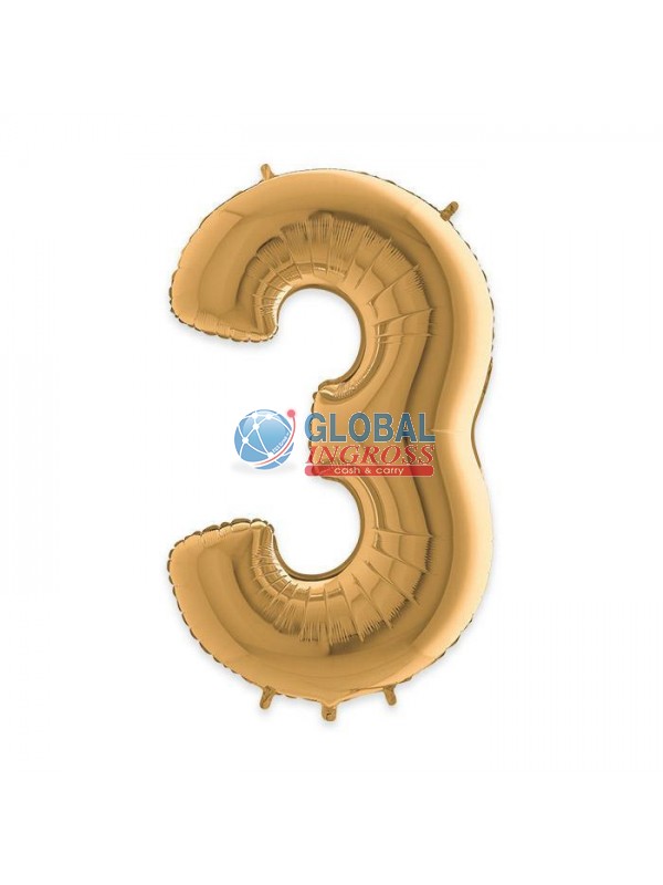 MYLAR NUMERO ORO 3 1mt