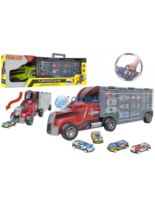 CAMION PORTA AUTO C/12 AUTO METALLO