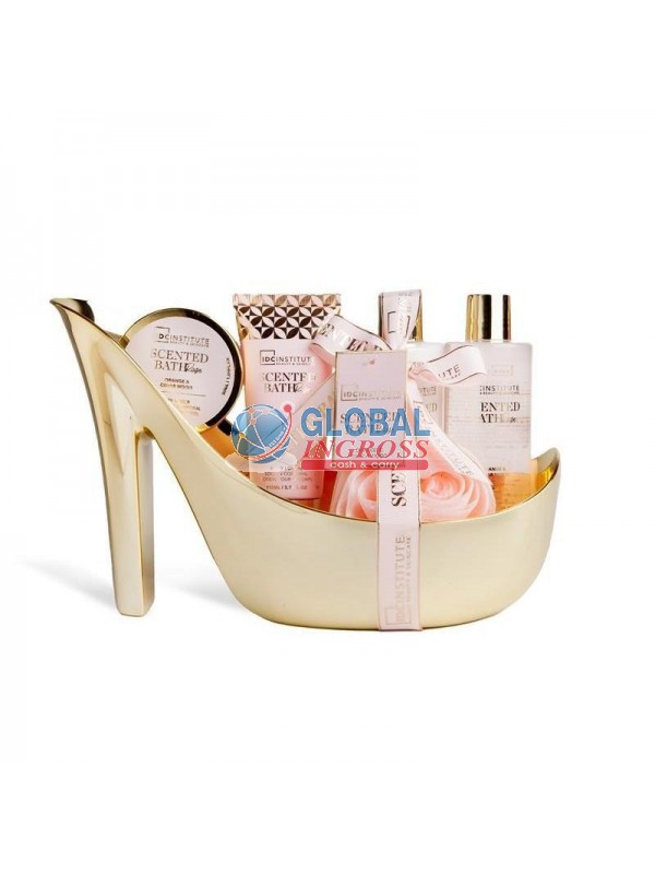 SET SCENTED BATH SHOE 5pz ROSE