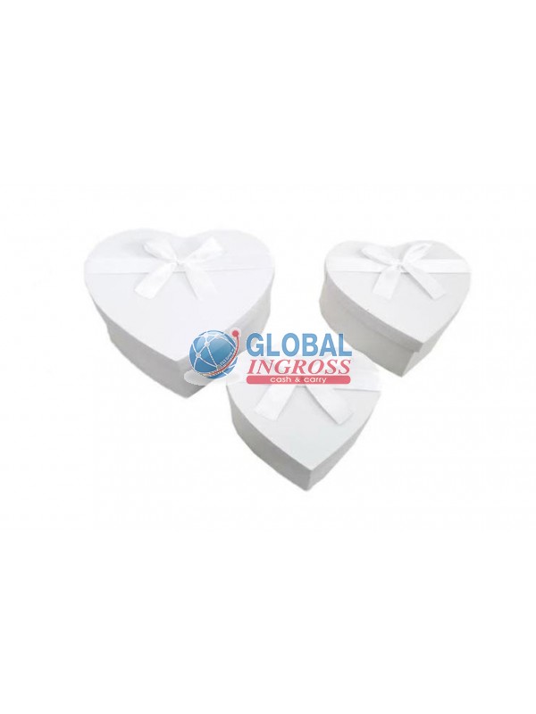 SCATOLA CUORE BIANCO 12x12x5