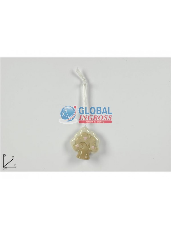 APPENDINO ALBERO 5cm CUORI ROSA